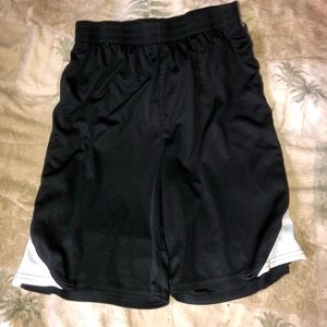 black basketball shorts